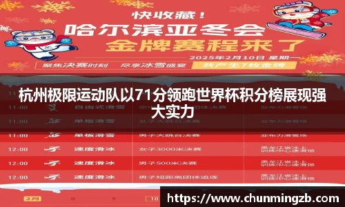 杭州极限运动队以71分领跑世界杯积分榜展现强大实力