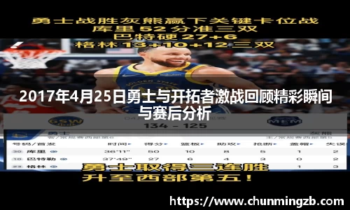 2017年4月25日勇士与开拓者激战回顾精彩瞬间与赛后分析